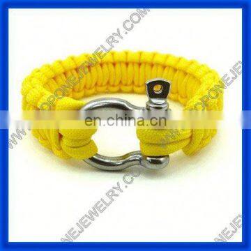 YUAN fashion yellow 550 paracord survival bracelet wholesale