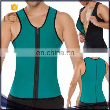 Fashion Mens Body Shaper Thermo Sweat Neoprene Men Zipper Corset