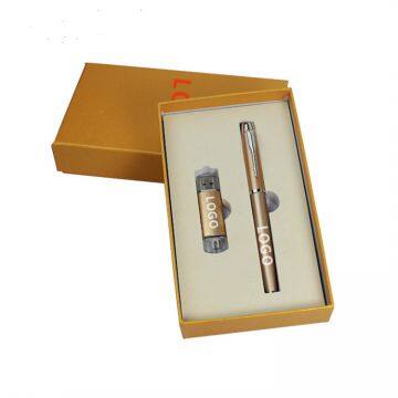 Custom Christmas Business Gift Set ,Pen and USB Flash Drive Office Gift Set, China Wholesale Unique Gift Idea photo-4