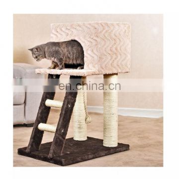 Pet Factory Wholesale Luxury Wooden Tall Three-story Platform Cat Tree