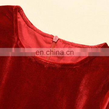 RTS Bell Sleeve Dress Christmas Dress Girls Velvet Dress photo-3