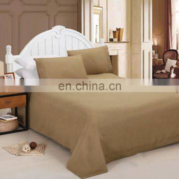 Solid Sheet Sets 100% Polyester Mattress Covers Light Coffee Flat Sheet Sets photo-4