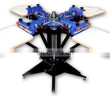 High Precision 4 Color 4 Station Silk Screen Printer Machine for T-shirt photo-5