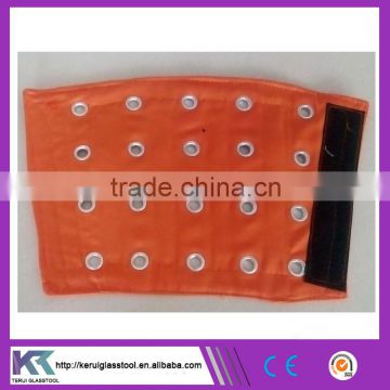 Knitting fabric orange color glass protective wrist with copper sheet (V047)