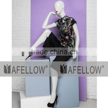 Sitting Mannequin Fiberglass Women Dummy Model Full Body Hot sale mannequins Alice3