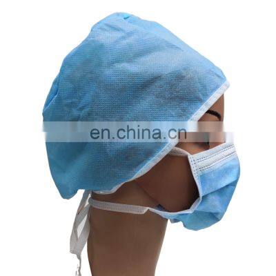 Class 1 Disposable non woven SMS medical bouffant doctor cap elastic disposable cheap surgical caps