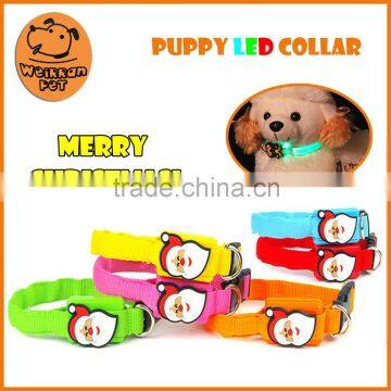 (1069) Christmas Assorted Colors Adjustable Flashing Safety led collar dog