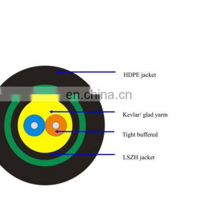 8.2mm 2 cores Outdoor Fiber Optic Cable with 0.9mm tight buffered cable