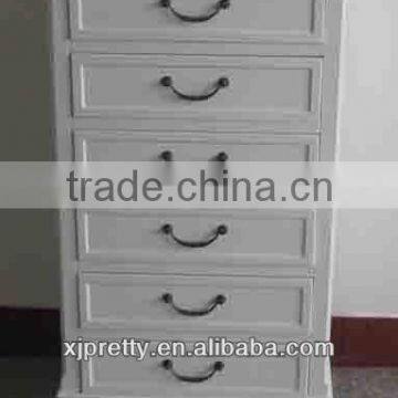 white wooden 6-drawer dresser chest living room furniture