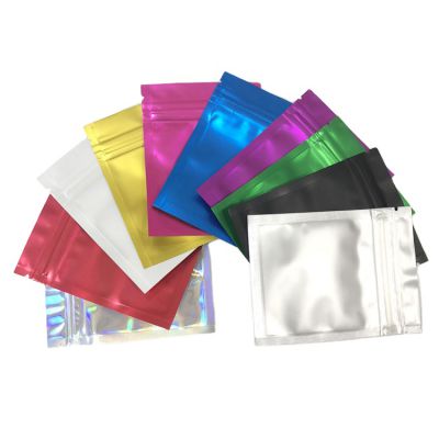 custom printed smell proof aluminum foil matte frosted zipper plastic bag