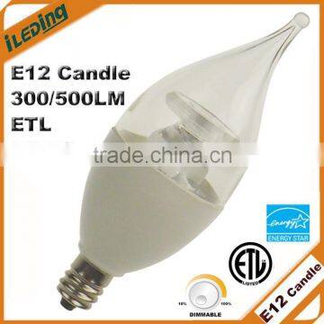 Dimmable ETL E12 LED Candle Light Bulb