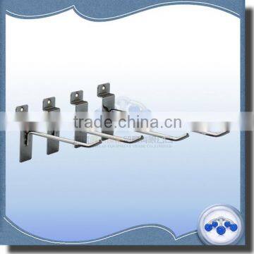 Metal slat panel display prongs