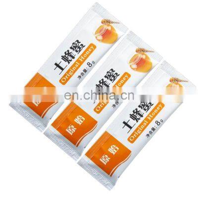 Preprinted 8 Grams Aluminum Foil Single-Serve Individual Trial Packaging Heat Sealable Small Stick Empty Honey Sachet Pouch