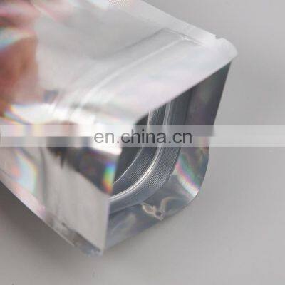 Custom Resealable Zip Lock Foil Aluminized Stand up Pouch With Bottom Gusset Plastic Packaging photo-3