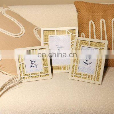 K&B Wholesale 4x6'' Sizes Paper Engraved Wooden Photo Frame for Home Decoration photo-5