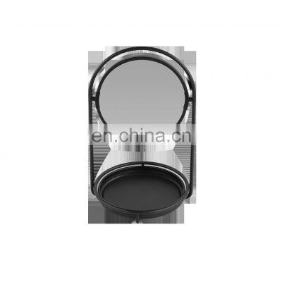 Hot Sale Modern Design Black Standing Makeup Mirror with storage cosmetic mirror