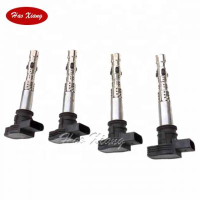 Haoxiang High Performance Auto Ignition Coil Igniter Ignition-Coil 4 Pcs  06F905115F  for Audi a4L  a6L 2.0T 1.8T