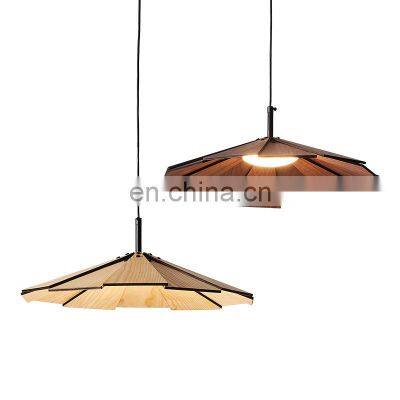 Nordic Led Pendant Light Minimalist Walnut Flower Shaped Hanging Lamps For Living Room Dinner Room Decoration Lamp