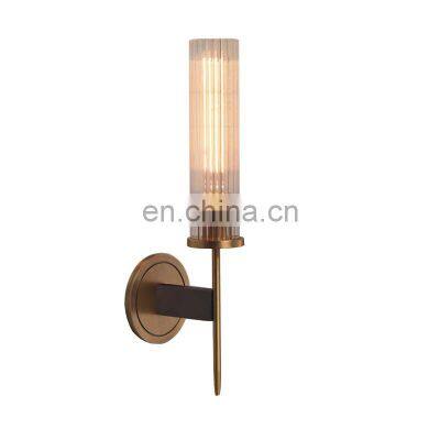 Wall Mounted Hotel Bedside Lamp Lighting Antique Brass Iron Light Book Room Factory Industrial Sconce European Style Indoor