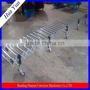 high quality flexible extendable gravity roller conveyor
