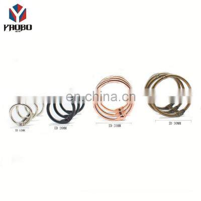 New Notebook 3 Binding Book Rings Desk Calendar Gold 3 Ring Binder Clip Folder Metal Loose Leaf Binder Ring With Spine photo-2