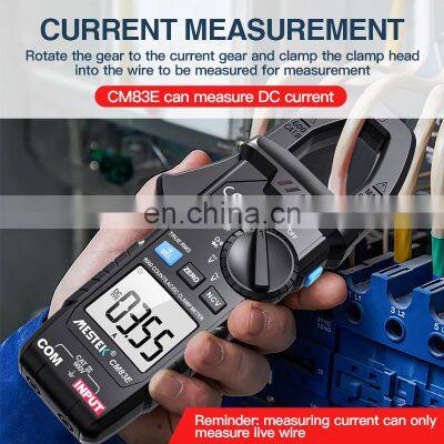 Mestek CM83E 6000 Counts AC DC Current 600A Smart Range NCV Digital Multimeter Ammeter Electrical Frequency Tester Clamp Meter photo-4