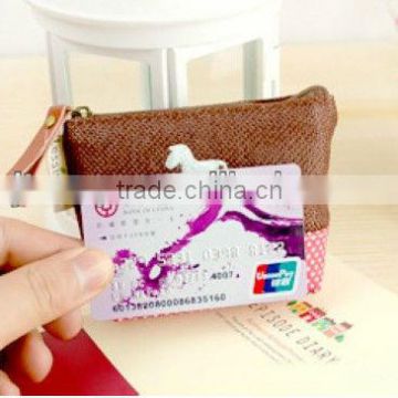 Gunny cloth lovely fashion women coin purse/wholesale key cover