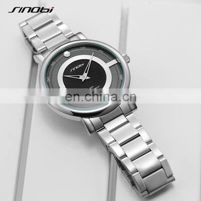 SINOBI Atmospheric Dial Gentlemen Watch Simplicity Duble Needle Watchs Trending Quartz Wristwatch Men