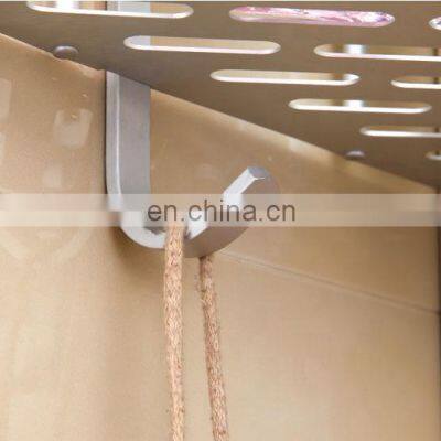 Hot Two Tier Bathroom Corner Shelf Tripod Bathroom Shelves Adhesive Corner Kitchen Racks Shampoo Storage Organizer w Hook photo-4