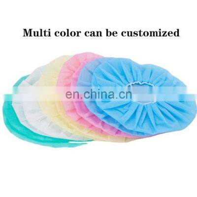 Disposable Caps Bouffant Nurse Cap Blue Round Non Woven Bouffant Cap photo-2