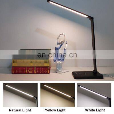 Birthday Christmas Gift Dimmable Desk Lamp With Wireless Charger photo-3