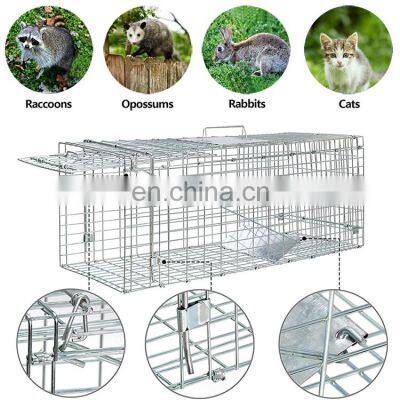 Live Rabbits, Cat, Squirrel, Raccoon, Mole, Gopher, Groundhogs, Opossums Catch and Release Cage Humane Metal Animal Cage Trap photo-5
