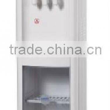 3 taps Compressor cooling floor standing water dispenser with storage cabinet