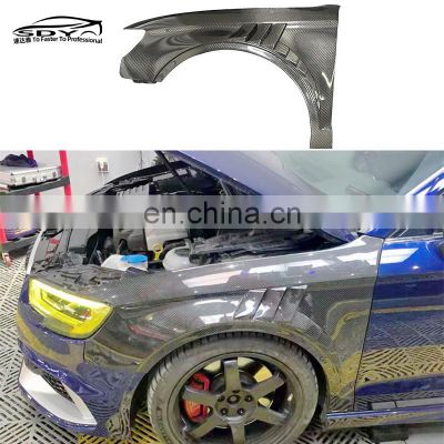 A3 S3 RS3 High Quality Carbon Fiber Front Side Fender Auto Front Wheel Fenders For Audi A3 S3 RS3 2015-2019