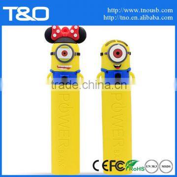 Cartoon minions power bank 2600mAh