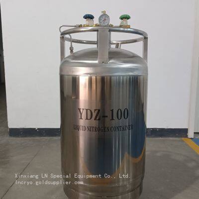 Нержавеющая стальная самонагнетаемая жидкостно-азотная емкость YDZ-100. Оптовая цена от завода со скидкой