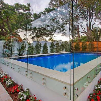 Quality Glass Pool Fences & Glass Railings  frameless glass fence,safety barrier  ½ inch tempered safety glass