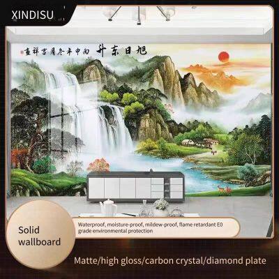 xindishu бамбуковая и деревянная волокнистая 3D матовая высокоглянцевая точная печать 8D кристаллический ледяной скульптурный процесс декоративной стены