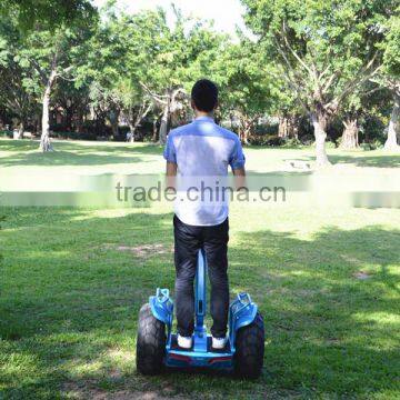 Big wheel shock absorbing 2wheel handless electric balance board scooter with roof for adults