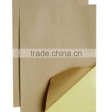 A4 size kraft paper self adhesive sticker/Paper