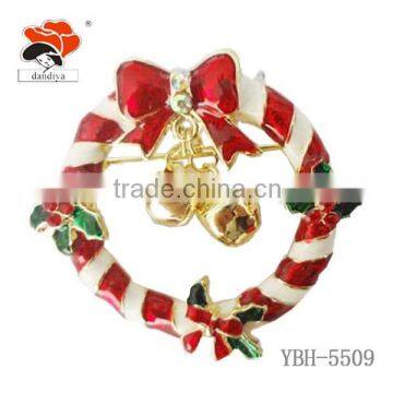 Manufacture Direct Sale Jewelry Christmas Decoration Colorful Rhinestone Christmas Brooch