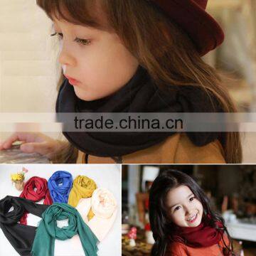 Fashionable Korean Style Cotton Polyster Mixed Autumn Winter Kids Boys Girls Scarf