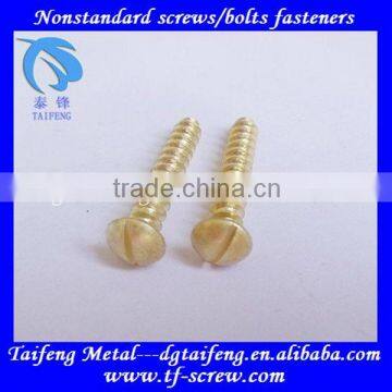 round head slotted drives brass screws