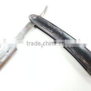 Wooden Straight Razor Black Barbering Razor
