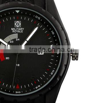 Military Royale Men's Black Rubber Strap Best Fashion Plastic Watch MR077 photo-4