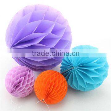 Decorative Colorful Chinese Hanging Craft Paper Honeycomb Ball for Birthday Anniversary photo-5