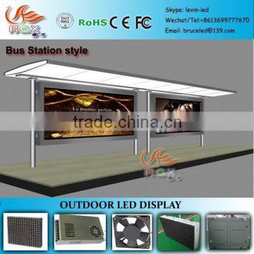 RGX station led display, P10mm led display with , outdoor video led display with pillar