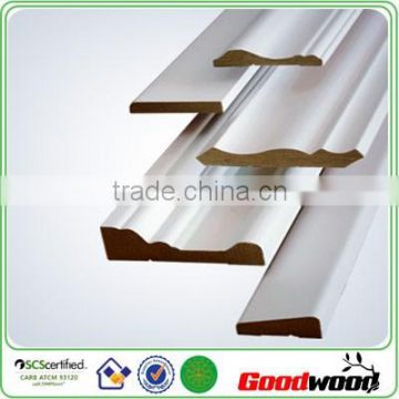 White coated MDF waterproof baseboard