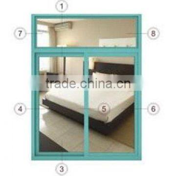 80B double glass sliding series Aluminum Profile for Windows & Door (Aluminum Window Profile)