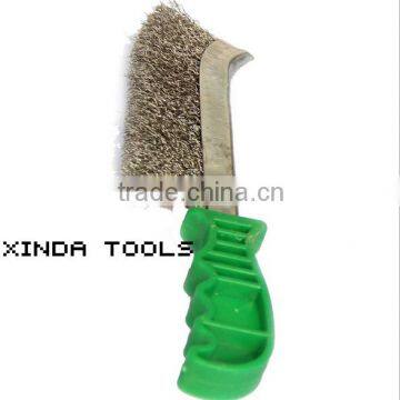 steel wire brush with plastic handle,wire brush,steel wire snow sweeper brush